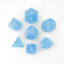 7 Sky/silver Luminary Polyhedral Dice Set - CHX27566